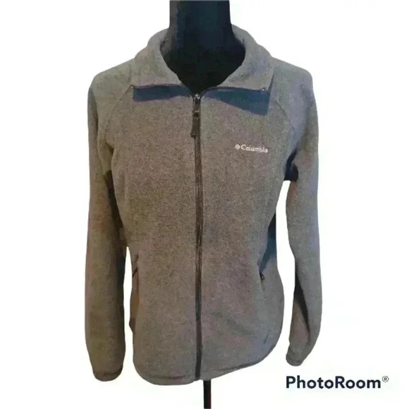 Columbia Womens Grey Fleece Zip Up Jacket M - Picture 1 of 12